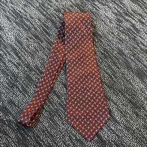 Perry Ellis Burgundy Geometric Men's Tie 54" x 4.50" USA